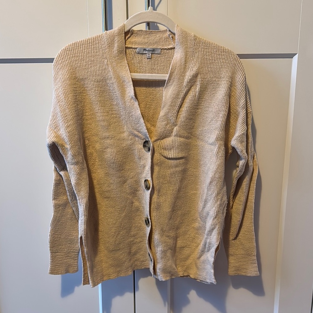 Beige Cardigan Sweater